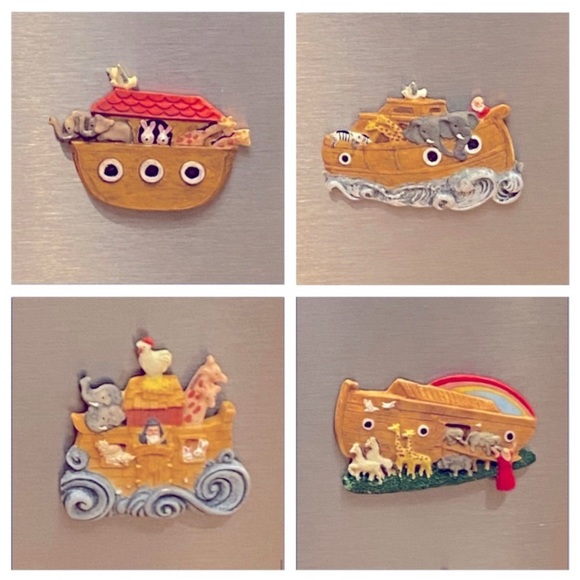 Lot/4 Noah’s Ark Magnets - Picture 1 of 7